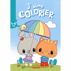 ISBN J'aime colorier (4-6 ans) (Lapine et chat) : Le livre de Elen Lescoat, 24 pages