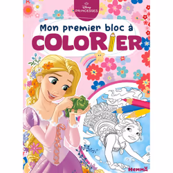 ISBN Disney Princesses - Mon premier bloc à colorier (Raiponce et Vaiana) : Le livre de Collectif, 96 pages