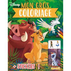 ISBN Disney - Mon gros coloriage + stickers ! (Simba, Pumbaa et Zazu) : Le livre de Collectif