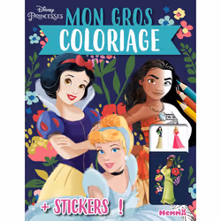 ISBN Disney Princesses - Mon gros coloriage + stickers ! (Blanche-Neige, Cendrillon et Vaiana) : Le livre de Collectif, 130 p ...