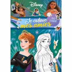 ISBN Disney - Je colorie mes amies (Anna et Elsa) - Avec stickers : Le livre de Collectif, 28 pages