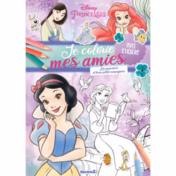 ISBN Disney Princesses - Je colorie mes amies - Les princesses et leurs petits compagnons - Avec stickers : Le livre de Colle ...