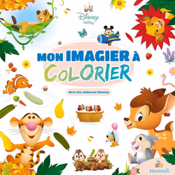 ISBN Disney Baby - Mon imagier à colorier - avec les animaux Disney : Le livre de Collectif, 24 pages