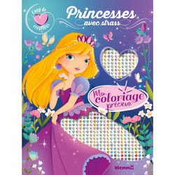 ISBN Coup de coeur créations - Mon coloriage précieux - Princesses - avec strass : Le livre de Elen Lescoat