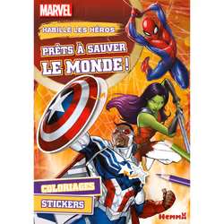 ISBN Marvel - Habille les héros - Prêts à sauver le monde ! - Coloriages, stickers : Le livre de Collectif, 80 pages