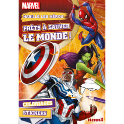 ISBN Marvel - Habille les héros - Prêts à sauver le monde ! - Coloriages, stickers : Le livre de Collectif