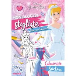 ISBN Disney Princesses - Mon bloc de styliste - Coup de coeur créations - Fête au château - Coloriages, stickers : Le livre de Collectif