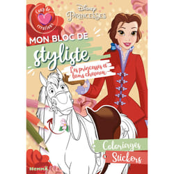 ISBN Disney Princesses - Mon bloc de styliste - Coup de coeur créations - Les princesses et leurs chevaux - Coloriages, stickers : Le livre de Collectif