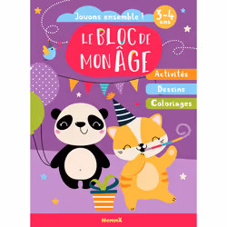 ISBN Le bloc de mon âge (3-4 ans) - Jouons ensemble ! (Panda et chat en fête) - Activités - Dessins - Coloriages : Le livre d ...