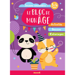 ISBN Le bloc de mon âge (3-4 ans) - Jouons ensemble ! (Panda et chat en fête) - Activités - Dessins - Coloriages : Le livre de Collectif, Collectif