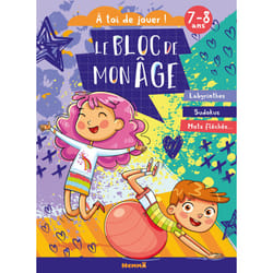 ISBN Le bloc de mon âge (7-8 ans) - A toi de jouer ! (Fille et garçon qui jouent) - Labyrinthes - Sudokus - Mots fléchés ... : Le livre de Collectif, Collectif
