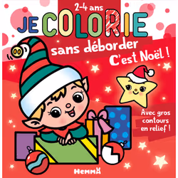 ISBN Je colorie sans déborder (2-4 ans) - C'est Noël ! T74 - Avec gros contours en relief ! : Le livre de Nadine Piette, 48 p ...