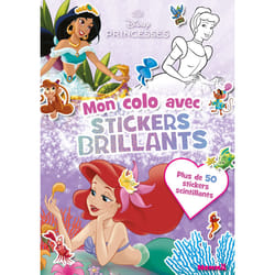 ISBN Disney Princesses - Mon colo avec stickers brillants (Ariel, Jasmine et Cendrillon) - Plus de 50 stickers scintillants : Le livre de Collectif