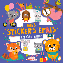 ISBN Mon P'tit Hemma - Mes stickers épais - Les bébés animaux : Le livre de Carotte et Compagnie, 12 pages