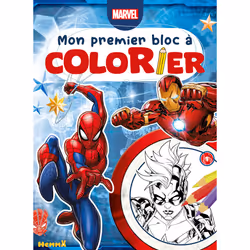 ISBN Marvel - Mon premier bloc à colorier (Spider-Man, Iron Man, Gamora) : Le livre de Collectif, 96 pages