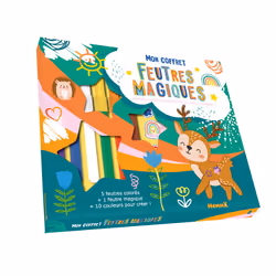 ISBN Mon coffret feutres magiques - Avec des stickers, des motifs et un livre de coloriage ! 5 feutres colorés + 1 feutre mag ...