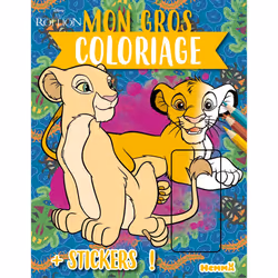 ISBN Disney Le Roi Lion - Mon gros coloriage + stickers ! (Simba et Nala) : Le livre de Collectif, 130 pages