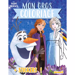 ISBN Disney La Reine des Neiges - Mon gros coloriage + stickers ! (Elsa et Anna Frozen 2) : Le livre de Collectif, 130 pages