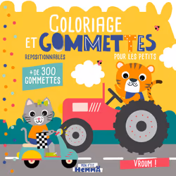 ISBN Mon P'tit Hemma - Coloriage et gommettes pour les petits - Vroum ! - + de 300 gommettes repositionnables : Le livre de C ...