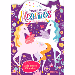ISBN J'habille les Licornes - Coup de coeur - Avec plus de 500 stickers : Le livre de Collectif, Collectif, 44 pages