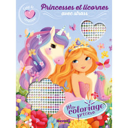 ISBN Coup de coeur créations - Mon coloriage précieux - Princesses et Licornes - avec strass : Le livre de Elen Lescoat