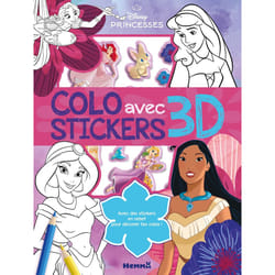 ISBN Disney Princesses - Colo avec stickers 3D : Le livre de Collectif