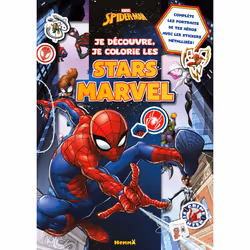 ISBN Marvel Spider-Man - Je découvre, je colorie les stars Marvel - Complète les portraits de tes héros avec les stickers mét ...