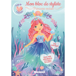 ISBN Coup de coeur créations - Mon bloc de styliste - Princesse océan - Avec des stickers pour habiller les modèles ! Des coloriages : Le livre de Elen Lescoat, Collectif