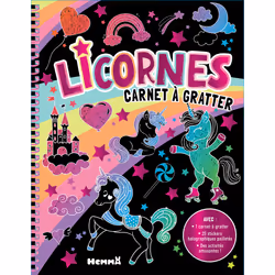 ISBN Licornes - Carnet à gratter - Avec 1 carnet à gratter, 25 stickers holographiques pailletés, des activités amusantes ! : ...
