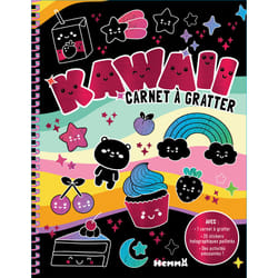 ISBN Kawaii - Carnet à gratter - Avec 1 carnet à gratter, 25 stickers holographiques pailletés, des activités amusantes ! : Le livre de Collectif, Collectif