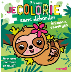 ISBN Je colorie sans déborder (2-4 ans) - Animaux sauvages (Paresseux) T78 - Avec gros contours en relief ! : Le livre de Nadine Piette