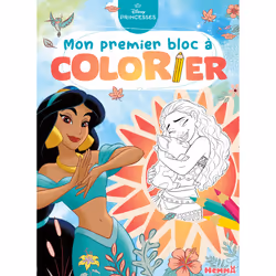 ISBN Disney Princesses - Mon premier bloc à colorier (Jasmine et Vaiana) : Le livre de Collectif, 96 pages