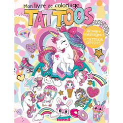 ISBN Mon livre de coloriage tattoos (Licornes) - 32 pages coloriages ! + tattoos offerts : Le livre de Collectif, Collectif