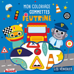 ISBN Mon P'tit Hemma - Mon coloriage avec gommettes en feutrine - Les véhicules : Le livre de Carotte et Compagnie, Collectif