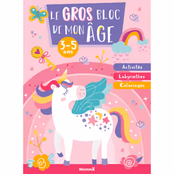 ISBN Le gros bloc de mon âge (3-5 ans) (Licornes) - Activités, Labyrinthes, Coloriages : Le livre de Collectif, Collectif, 12 ...