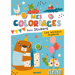 ISBN Mes coloriages avec stickers - Les animaux mignons : Le livre de Collectif, Collectif, 24 pages