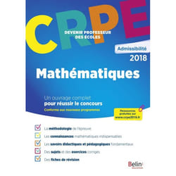 ISBN Crpe Admissibilité Mathématiques livre