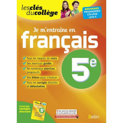 ISBN Je M'Entraîne En Français - 5Ème livre