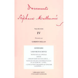 Documents Stéphane Mallarmé - Nouvelle série IV