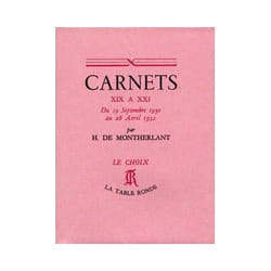 Carnets XIX à XXI