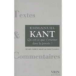 Qu'est-ce que s'orienter dans la pensée?