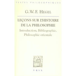 ISBN Lecons Sur L'Histoire De La Philosophie; Introduction, Bibliographie, Philosophie Orientale