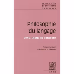 ISBN Philosophie Du Langage T.2; Sens, Usage Et Contexte, philosophie, Français