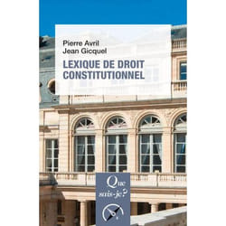 ISBN Lexique de droit constitutionnel