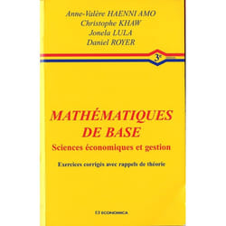 Mathématiques de base - sciences économiques et gestion