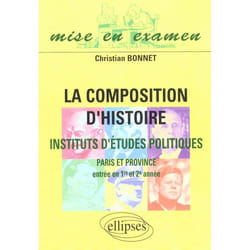 La composition d'histoire à Sciences Po (Paris et province) (entrée en 1re et 2e années)
