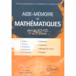 ISBN Aide-Memoire De Mathematiques Pour Les Ecs-Ece 1ere Et 2eme Annees, Économie, Français
