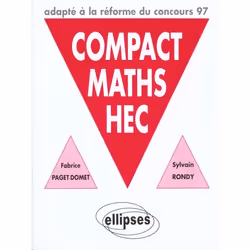 ISBN Compact Maths Hec - Options Scientifique Et Economique Adapte A La Reforme Du Concours 97, Business & finance, Français, ...