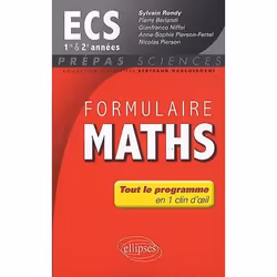 ISBN Formulaire Maths Ecs 1ere &amp; 2eme Annees Tout Le Programme En Un Clin D'Oeil, histoire, Français, Livre broché