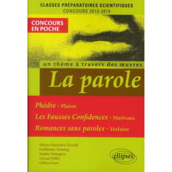 La Parole (Phèdre, Platon - Fausses confidences, Marivaux - Romances sans paroles, Verlaine). Epreuve français et philosophie CPGE scientifique